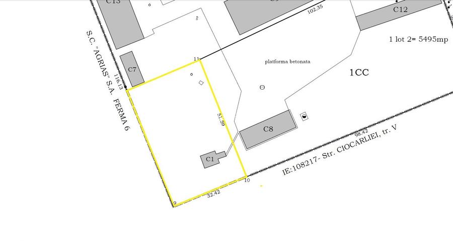 Teren Poarta Alba, 1600 mp zona industriala Teren Poarta Alba, 1600 mp zona industriala