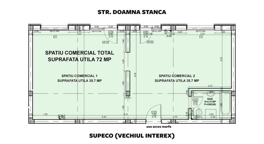 Spatiu Comercial, 2 Vitrine, Open Space, 36 mp - Doamna Stanca Sibiu - 2