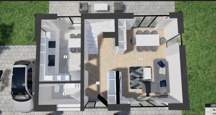 Casa individuala, garaj dublu, studiu Nzeb, zona Ioan Rus - 1