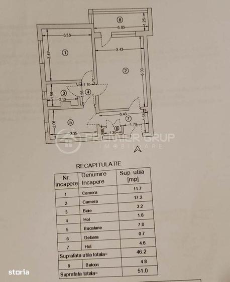 Apartament cu 2 camere decomandat în Tătărași — fotografia 1