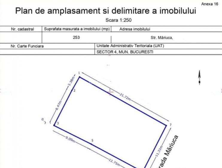 Teren, 253mp, zona Aparatorii Patriei - Berceni