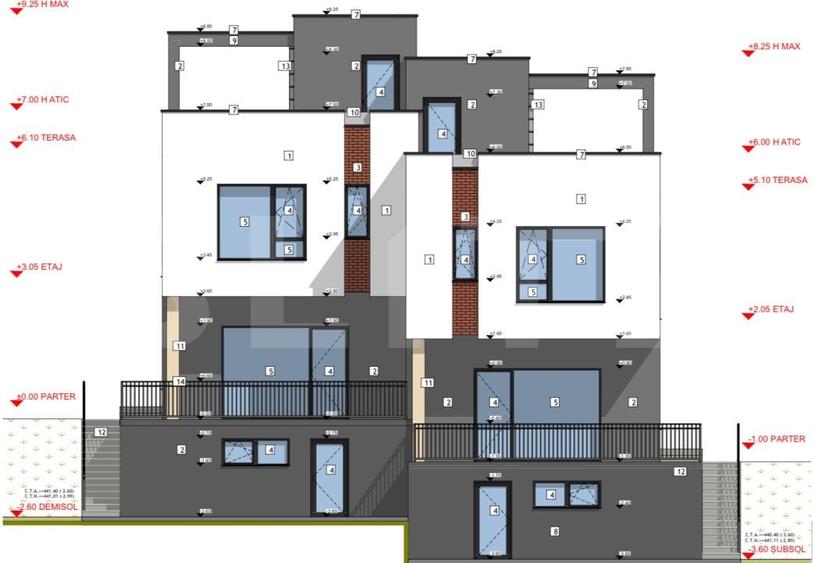 Case cuplate, cu pompa de caldura, panouri fotovoltaice, terasa, zona Vivo - 12
