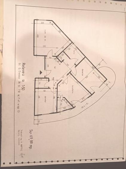 Vanzare apartament  G. Enescu 3 camere, 2 bai, balcon 12 mp, vedere panoramica - 14