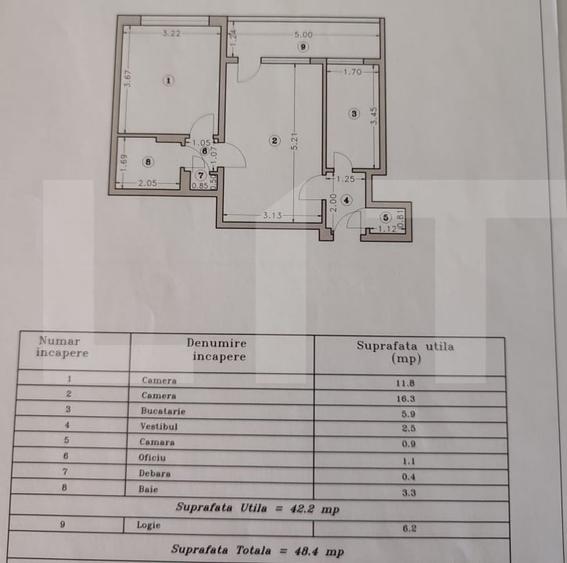 Apartament 2 camere, 48 mp –  Crangasi aproape de metrou si facilitati - 14