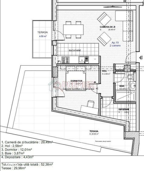 Serban Voda - Carol - Tineretului - 2 camere cu terasa - 4