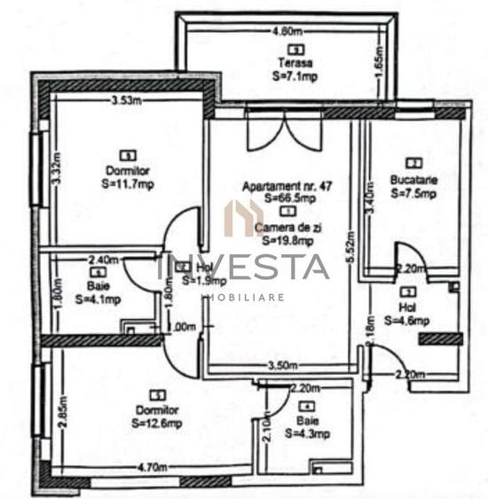 Apartament 3 camere, 67 mp utili in Park Lake! - 2