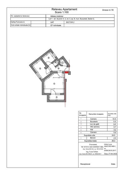 Apartament Dacia / Suvenir, compartimentat functional in 2 studiouri ideal investitie - 6