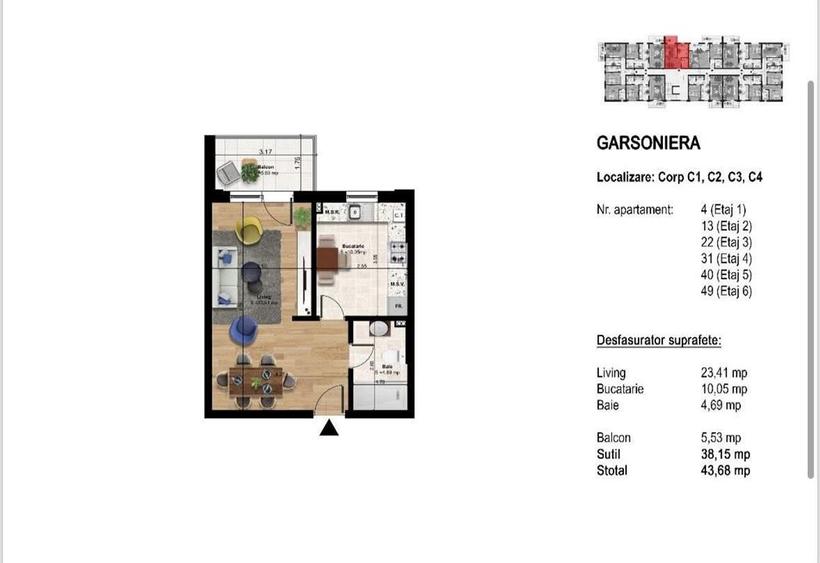 RATE DEZVOLTATOR-Splaiul Unirii- Garsoniere, 2 si 3 Camere - August 2026 - 5