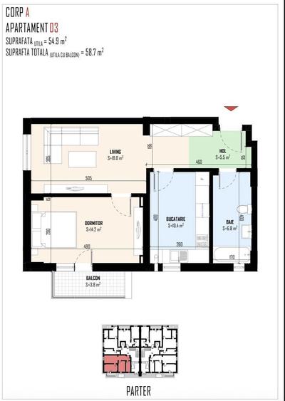 Apartament 2 camere decomandat Str.Safirului 191D, cu gradina - 6