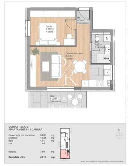 Apartament 2 camere, complex rezidential nou LIFT, finisat, parcare,str.Cetatii! - 5