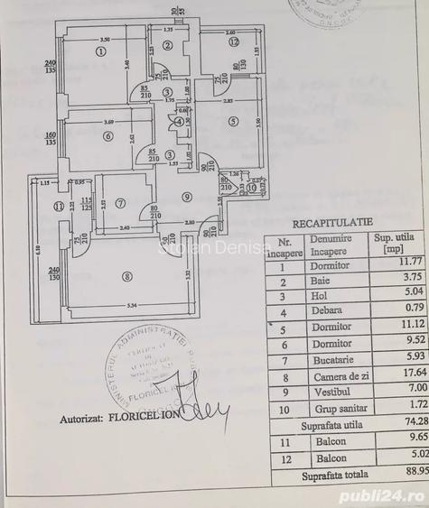Apartament 4 camere, 89 mp, etaj 6 10, zona excelenta 100.000 EUR