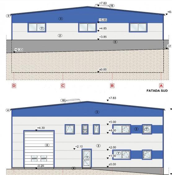 Hala de inchiriat | 440 mp utili | teren 880 mp | Floresti - 5