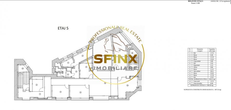 INCHIRIATA-Cladire S-P-5E+TERASA-UNIRII-2305mp-2 minute metrou UNIRII - 8