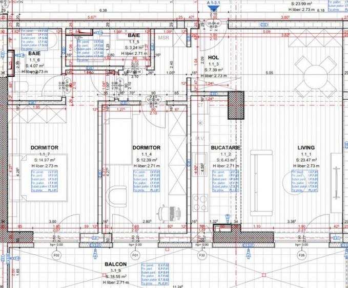 Apartament cu 3 camere, 90.67 mp, zona Garii Apartament cu 3 camere, 90.67 mp, zona Garii