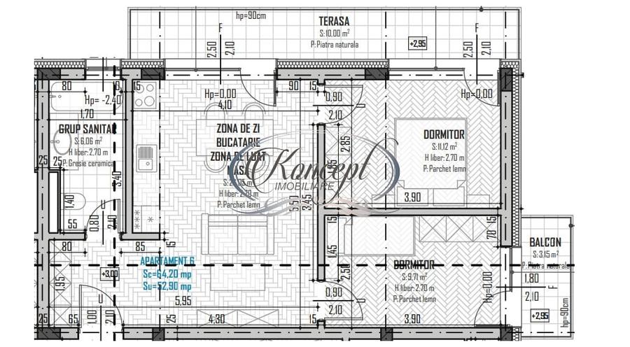 Apartament in imobil nou tip vila, in Baciu - 1