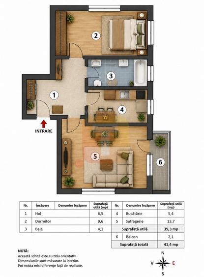 Apartament cu 2 camere decomandat în Dărmănești
