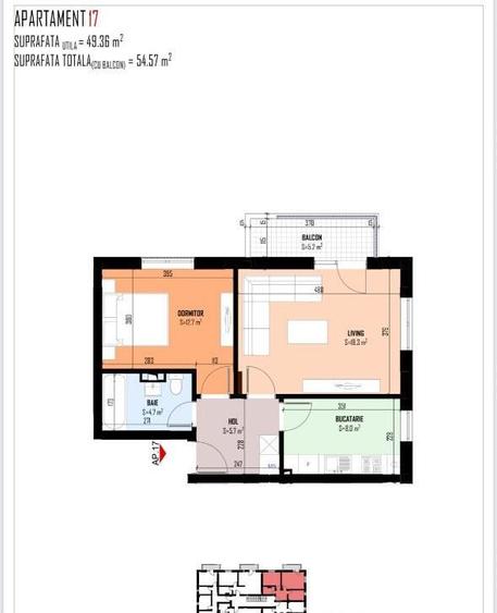 Apartament 2 camere, decomandat, 54.75 mp, gradinita/ scoala/ STB - 7