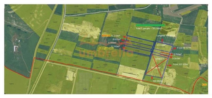 Teren de vanzare Rascruci - Bontida. Intravilan 58.236m&Acirc;˛/30&acirc;Ź m&Acirc;˛ - 1