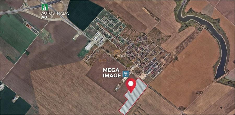 Lot de teren de vanzare, 14.748 mp cu deschidere de 35 ml, DN4, Popesti-Leordeni