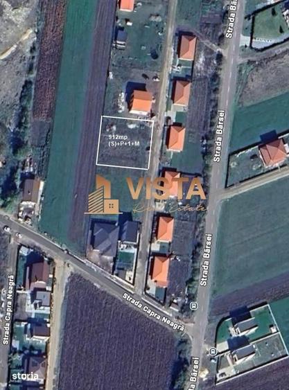 Teren de casa, 912mp, 27ml, P+1+M, utilitati - Stupini, Brasov - 1
