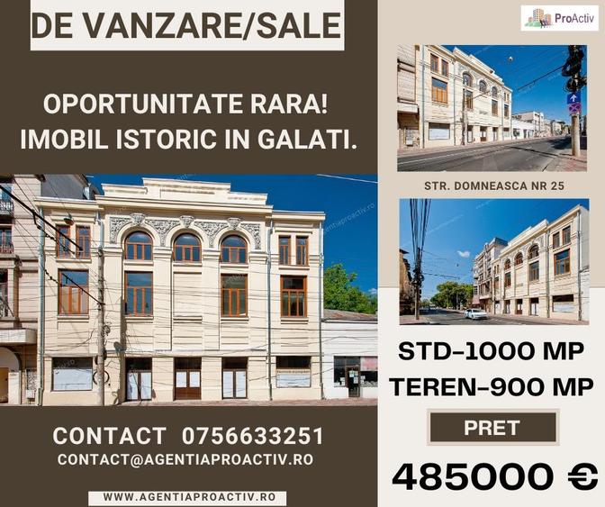 Oportunitate Rara! Imobil istoric amplasat in centrul orasului Galati. - 1