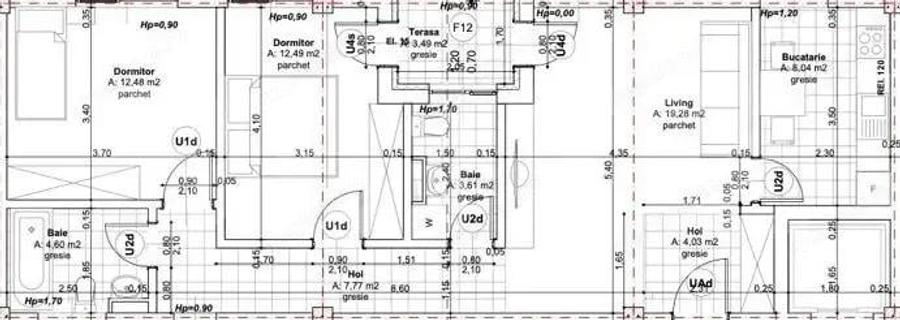 OFERTA-Apartament 3 camere 72 mp- bloc nou zona Lipovei- Loc de parcare inclus - 3