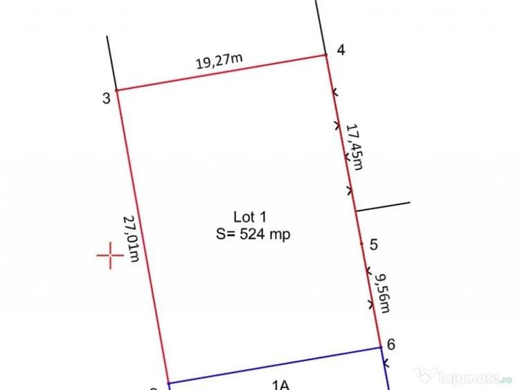 Teren intravilan, deschidere 27 m, 524 mp, zona Bariera Valc - 1