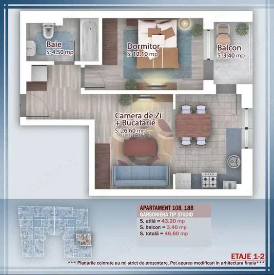 Apartament 2 camere Tip Studio, Titan -Auchan Apartament 2 camere Tip Studio, Titan -Auchan