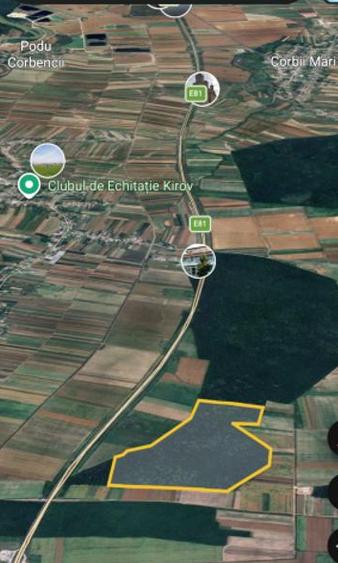 Vând pădure 48 ha – 2 parcele alăturate 22 ha + 26 ha, Autostrada A1 Km 59 - 2