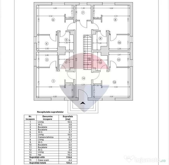 Casă cu 1 camere cu Teren 650 Mp în Central
