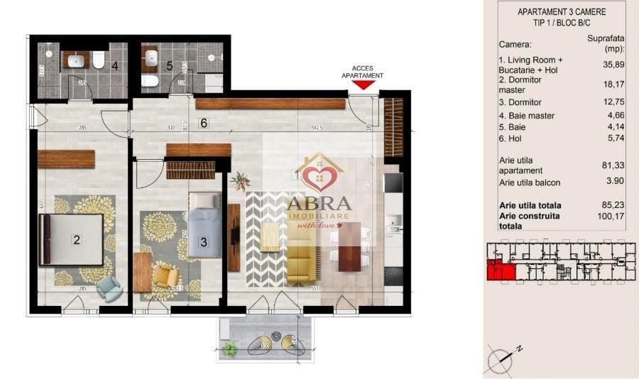 Apartament studio 2/ 3/ 4 camere cu parcare zona Baneasa - 4