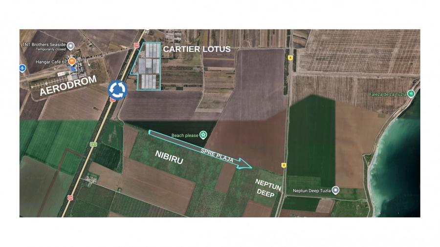 Teren intravilan construibil pe partea cu Marea in zona Aerodrom NIBIRU - 7