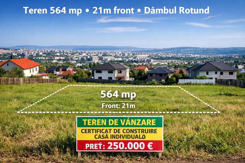 Teren de vânzare Dâmbul Rotund, Ideal casă individuală, CU scos - 1