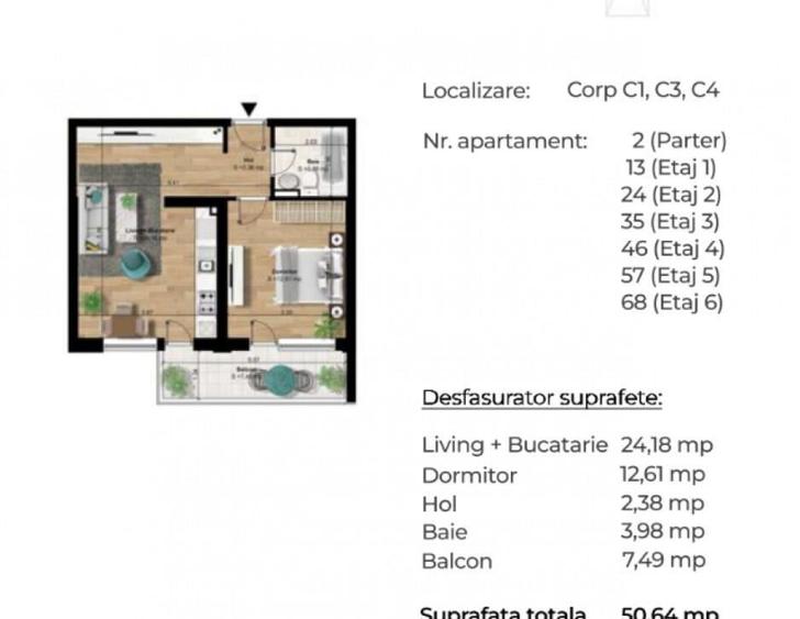 BERCENI-LEONIDA-2 camere complet decomandat-61 mp - 9