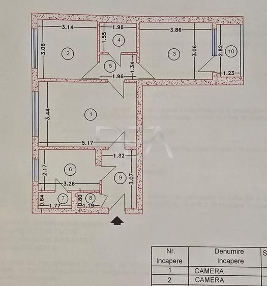Apartament cu 3 camere semidecomandat în Berceni