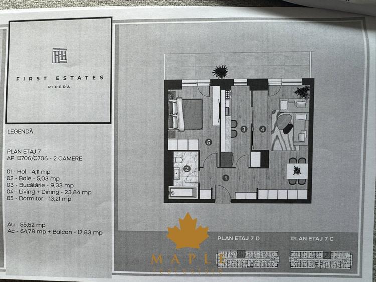 De vanzare: Apartament 2 camere | First Estates Pipera OMV | Parcare - 14