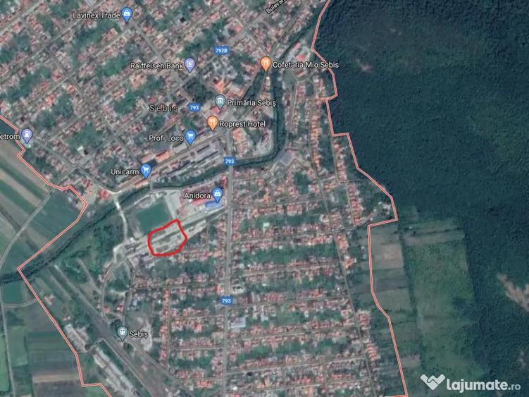 Teren ultracentral Sebis pentru spatii comerciale,depozite,access din 2 strazi 9871mp - 2