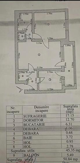De vânzare – Apartament 2 camere, Micro 16 - 1