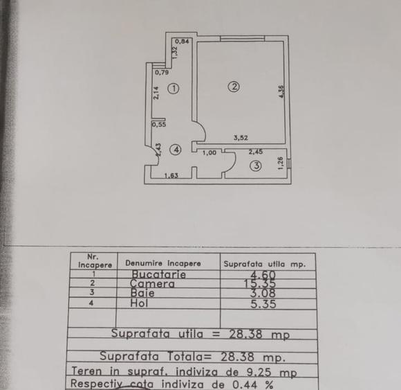 Garsoniera decomandat, zona Viziru 1. - 7