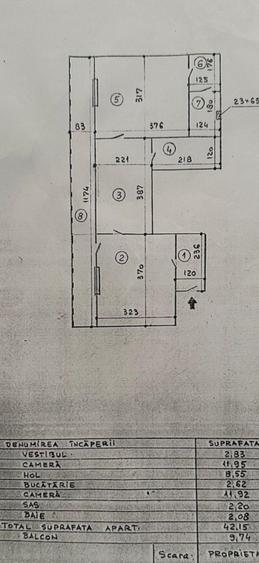 Apartament cu 3 camere semidecomandat în Știrbei Vodă