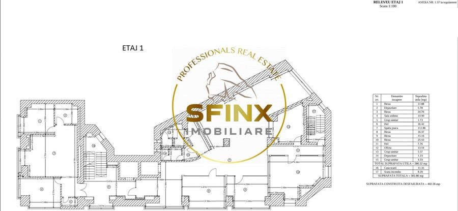 INCHIRIATA-Cladire S-P-5E+TERASA-UNIRII-2305mp-2 minute metrou UNIRII - 4