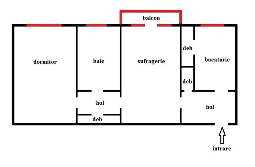 Apartament cu 2 camere - Podu de Piatra - 1