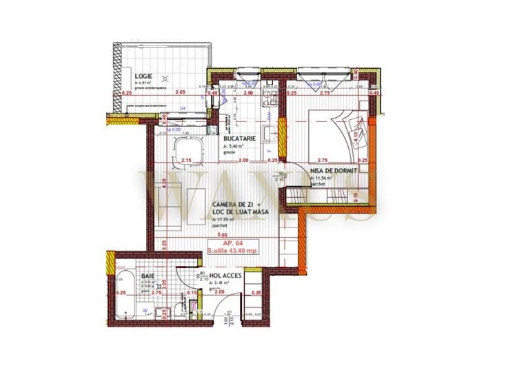 Apartament de 2 camere - Semifinisat I Logie I Parcare - Tineretului - 2