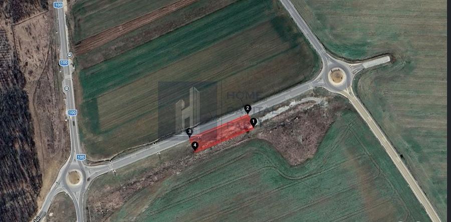 Teren intravilan 1.300 mp | Brănești Ilfov | DJ100 | Front 74 ml - 2