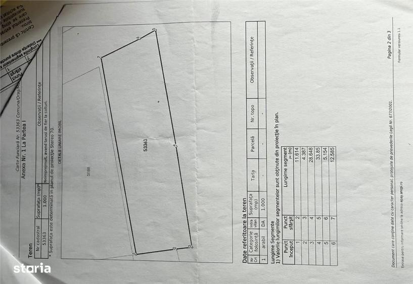 Teren intravilan 1000 mp - 1