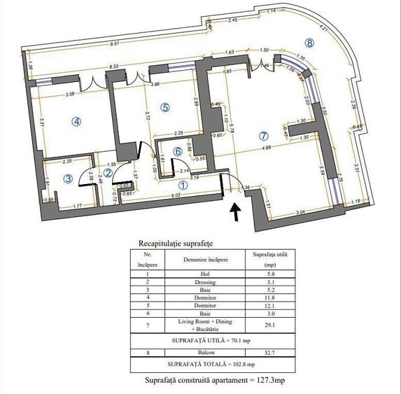 Apartament 3 camere de lux | Calea Victoriei - 14