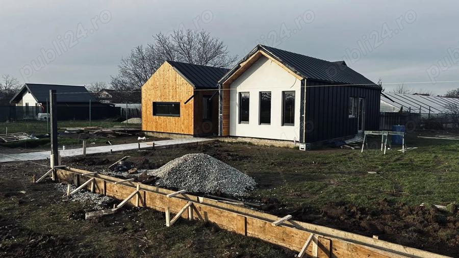 Casa moderna stil scandinav, 3 dormitoare, teren 513 mp Aduna?ii Copaceni | 115.000 - 2