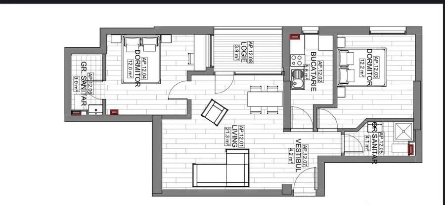 3camere|Stefan Cel Mare|Mosilor|Mihai Eminescu|Incalzire pardoseala|Buncar Atomic|Spati verzi - 5