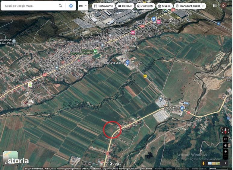 Teren Mioveni,3 drumuri de acces,langa Haulotte - 1