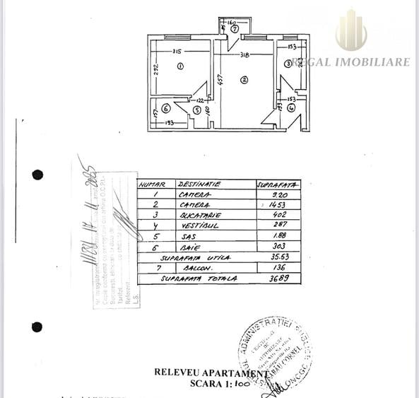 Apartament cu 2 camere semidecomandat, mobilat în Berceni